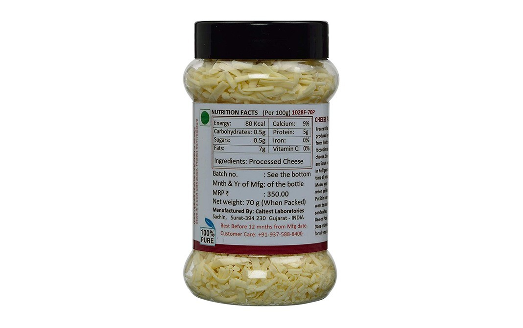 Nutravita Cheese Flakes    Plastic Jar  70 grams